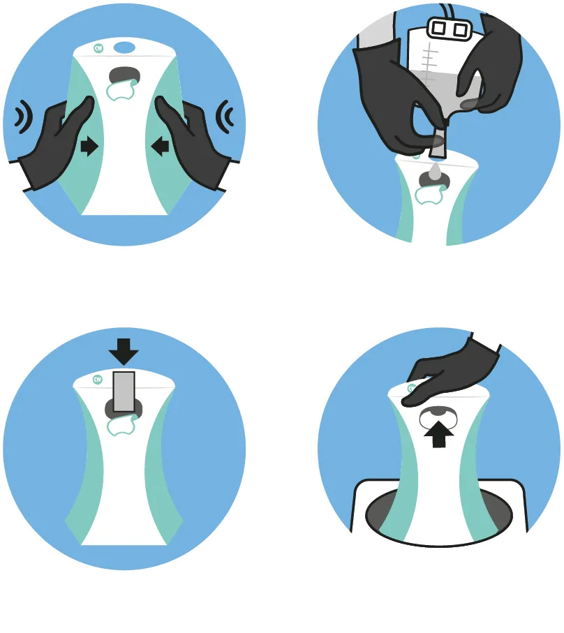 How-to diagram for using the product